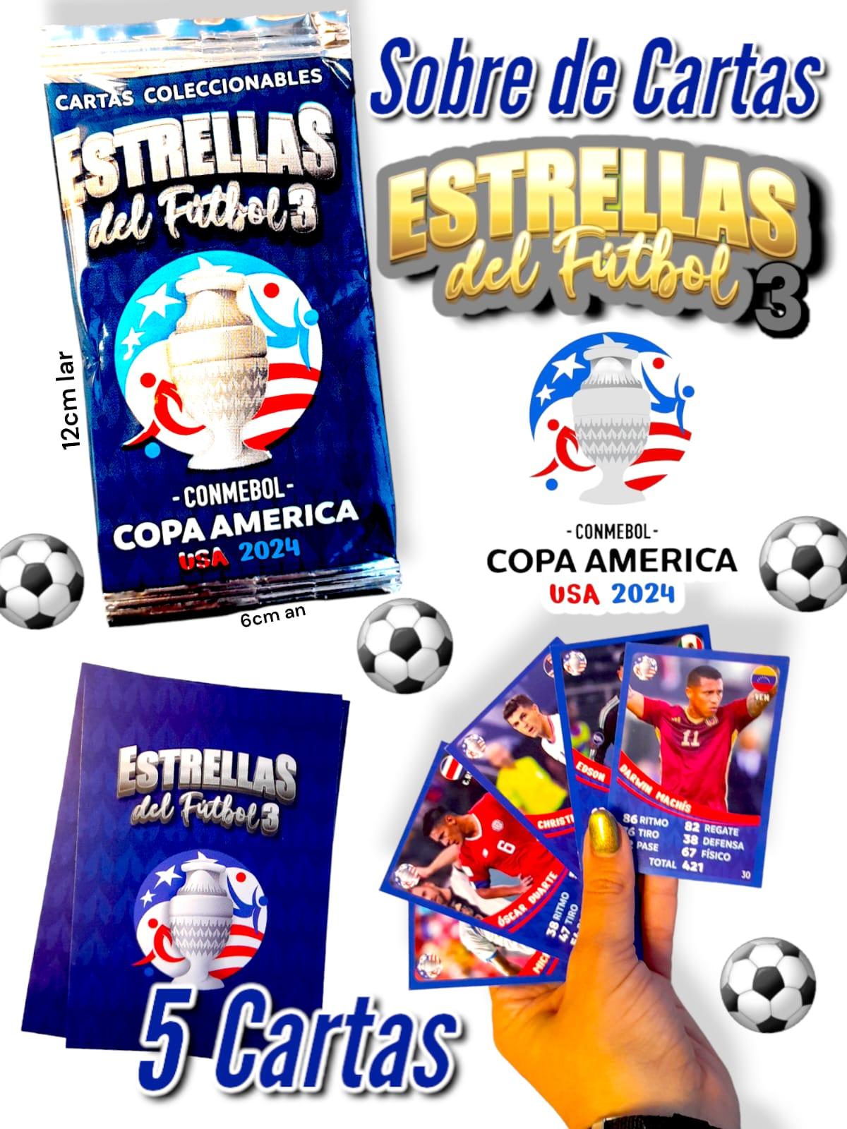 Sobre de Cartas ESTRELLAS DEL FUTBOL Copa America 2024 